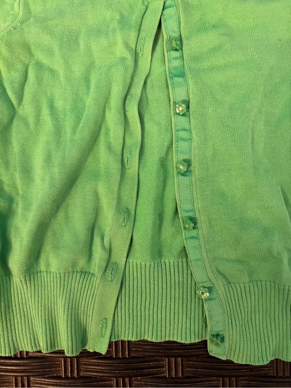 Girls The Children's Place Mint Green Flower-Accent Cardigan